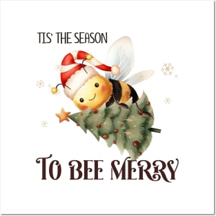 Funny Christmas Bee Quote Posters and Art